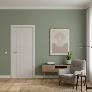 Nova 1V Braga Bianco Matrix CPL Modern Single Pre-hung Door - Doors and Beyond