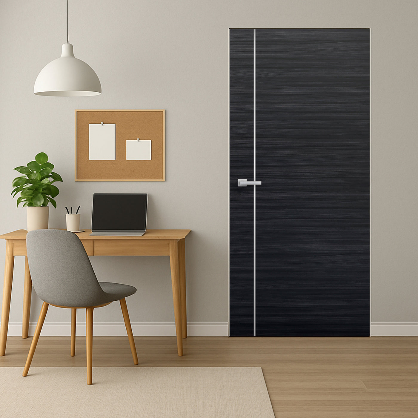 Braga 1V Blu Matrix CPL Frameless Modern Door - Doors and Beyond