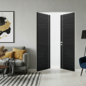 Braga 1V Blu Matrix CPL Frameless Modern Double Door - Doors and Beyond