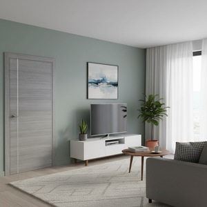 Nova 1V Braga Olmo Matrix CPL Modern Single Pre-hung Door - Doors and Beyond