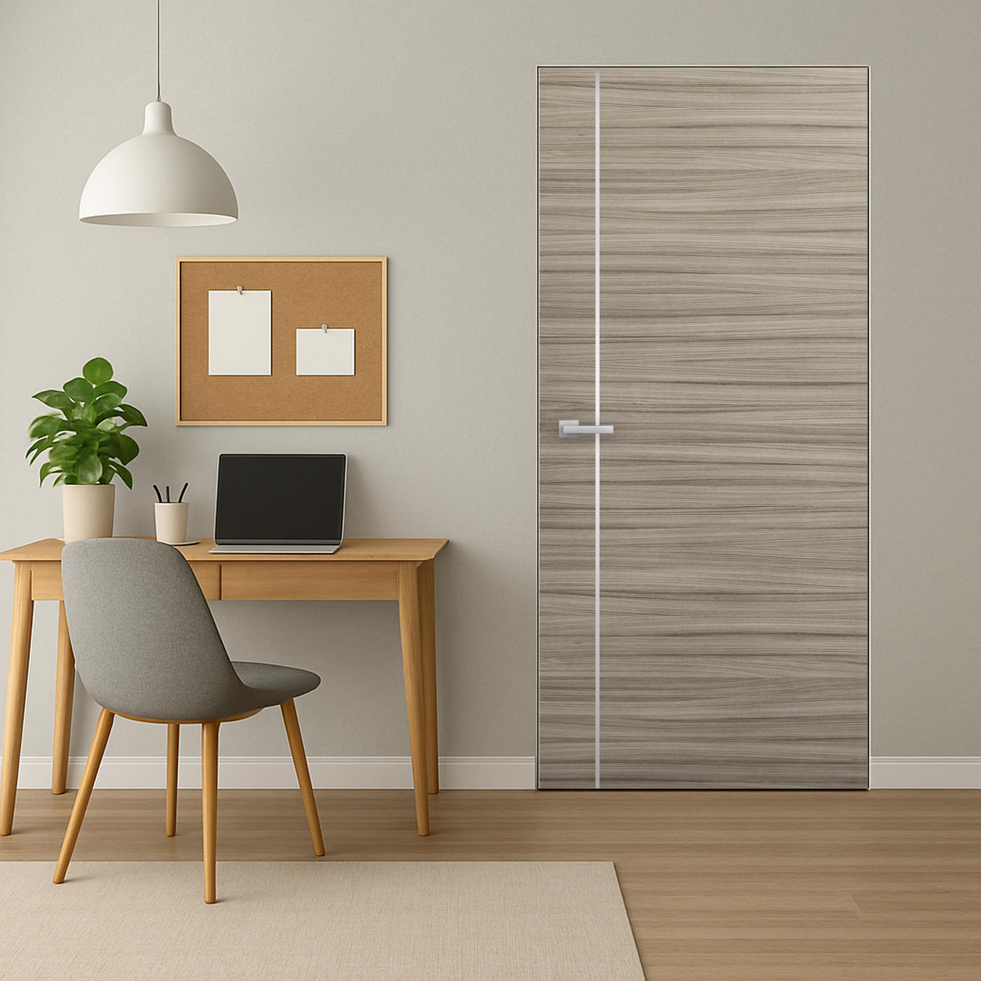 Braga 1V Palissandro Matrix CPL Frameless Modern Door - Doors and Beyond