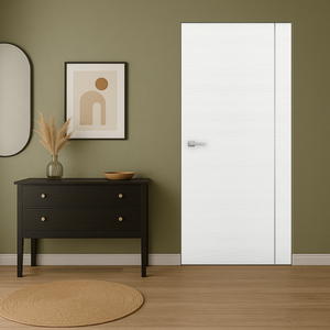 Braga 1VR Bianco Matrix CPL Frameless Modern Door - Doors and Beyond