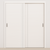 Braga 1VR Bianco Matrix CPL Modern Bypass Door - Doors and Beyond
