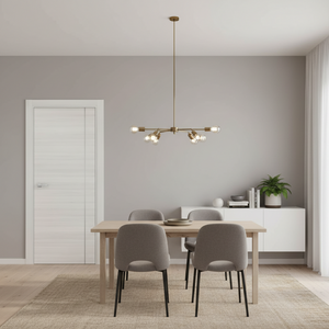 Nova 1VR Braga Crema Matrix CPL Modern Single Pre-hung Door - Doors and Beyond