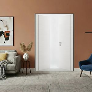 Braga 1VR Bianco Matrix CPL Frameless Modern Double Door - Doors and Beyond