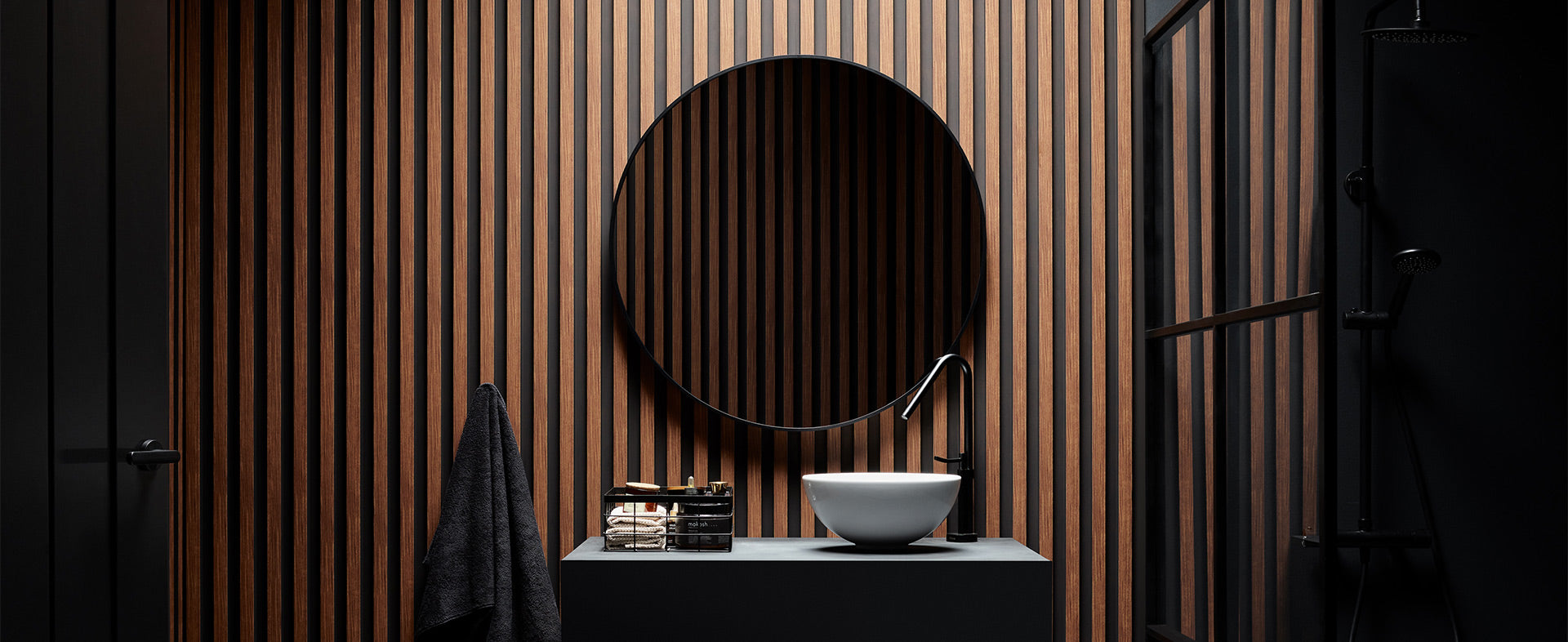 VOX Linerio L-Line Mocca Slat Panel 104 5/16" x 4 13/16" x 13/16"