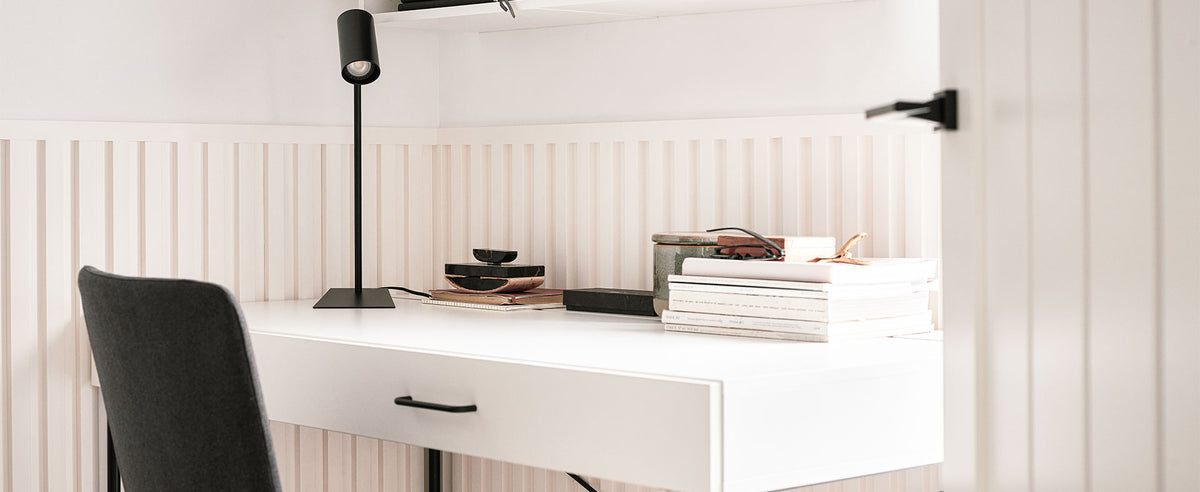 VOX Linerio L-Line White Slat Panel 104 5/16" x 4 13/16" x 13/16" - Doors and Beyond