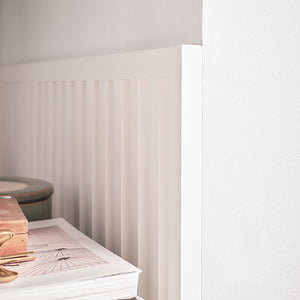 VOX Linerio L-Line White Slat Panel 104 5/16" x 4 13/16" x 13/16" - Doors and Beyond