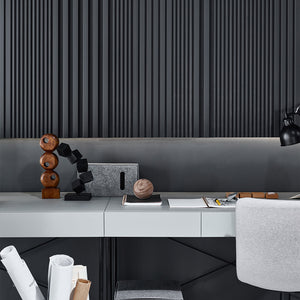 VOX Linerio M-Line Anthracite Slat Panel 104 5/16" 4 13/16" x 3/8" - Doors and Beyond