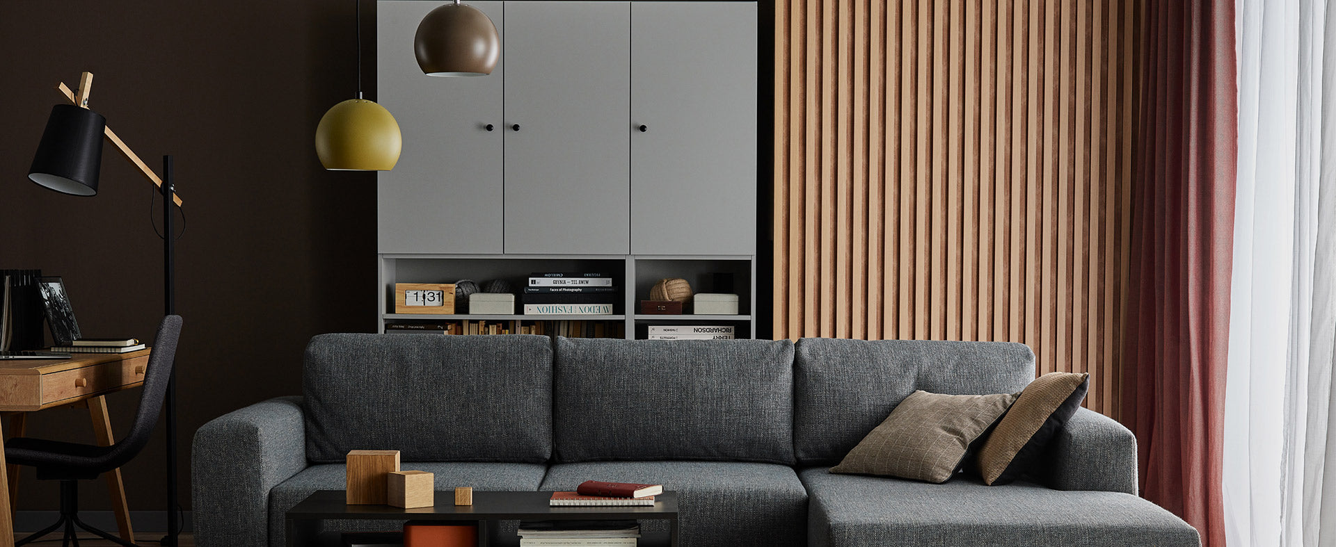 VOX Linerio L-Line Natural Slat Panel 104 5/16" x 4 13/16" x 13/16"