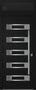 Nova Inox S5 Modern Exterior Single Door 36x80 with Transom - Unit Size 38 x 95 1/2”- Black