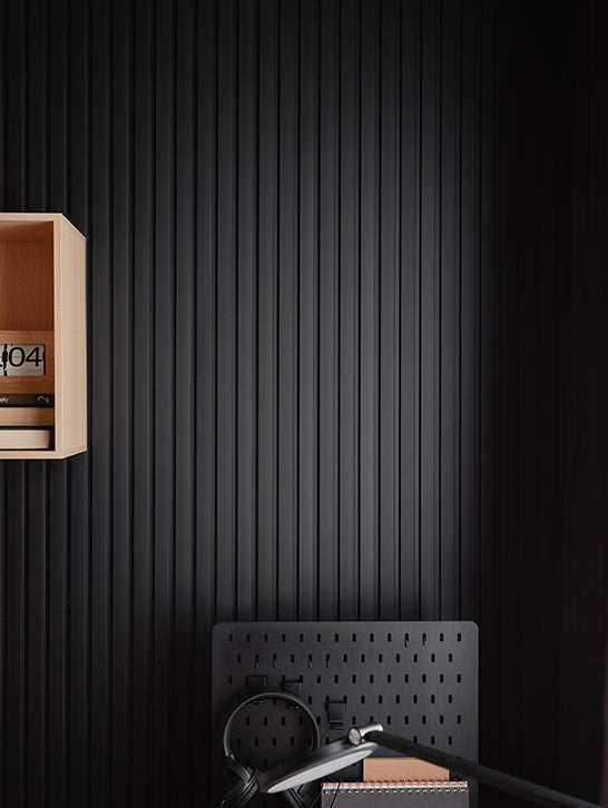 VOX Linerio M-Line Black Slat Panel 104 5/16" 4 13/16" x 3/8"