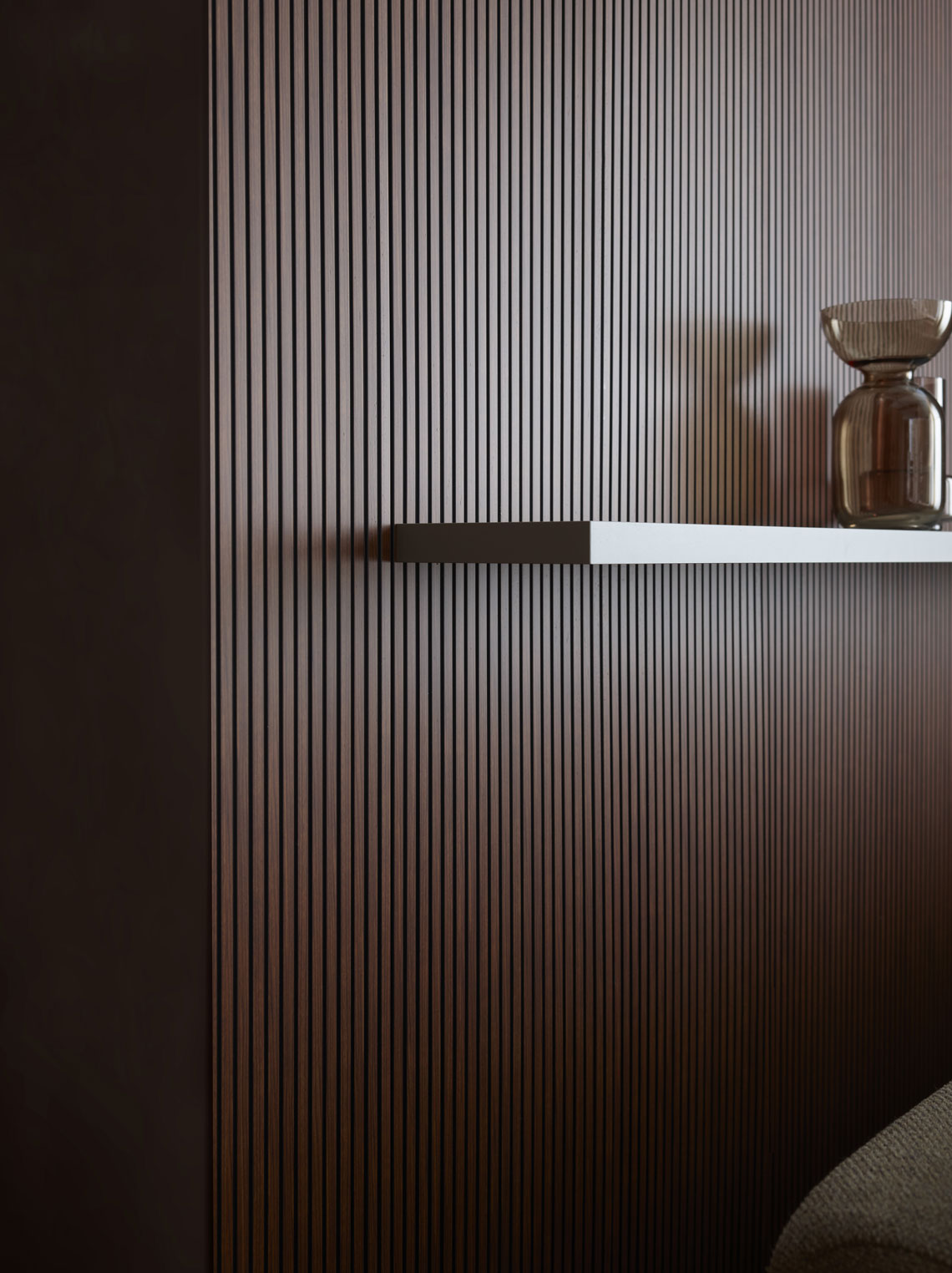 VOX Linerio XS-Line Mocca Slat Panel 12 1/16" x 104 5/16" x 1/4"