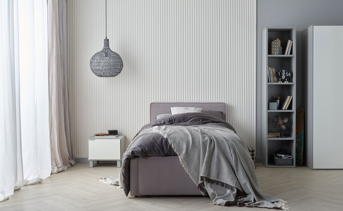 VOX Linerio XS-Line Wave White Slat Panel 12 1/16" x 104 5/16" x 1/4" - Doors and Beyond