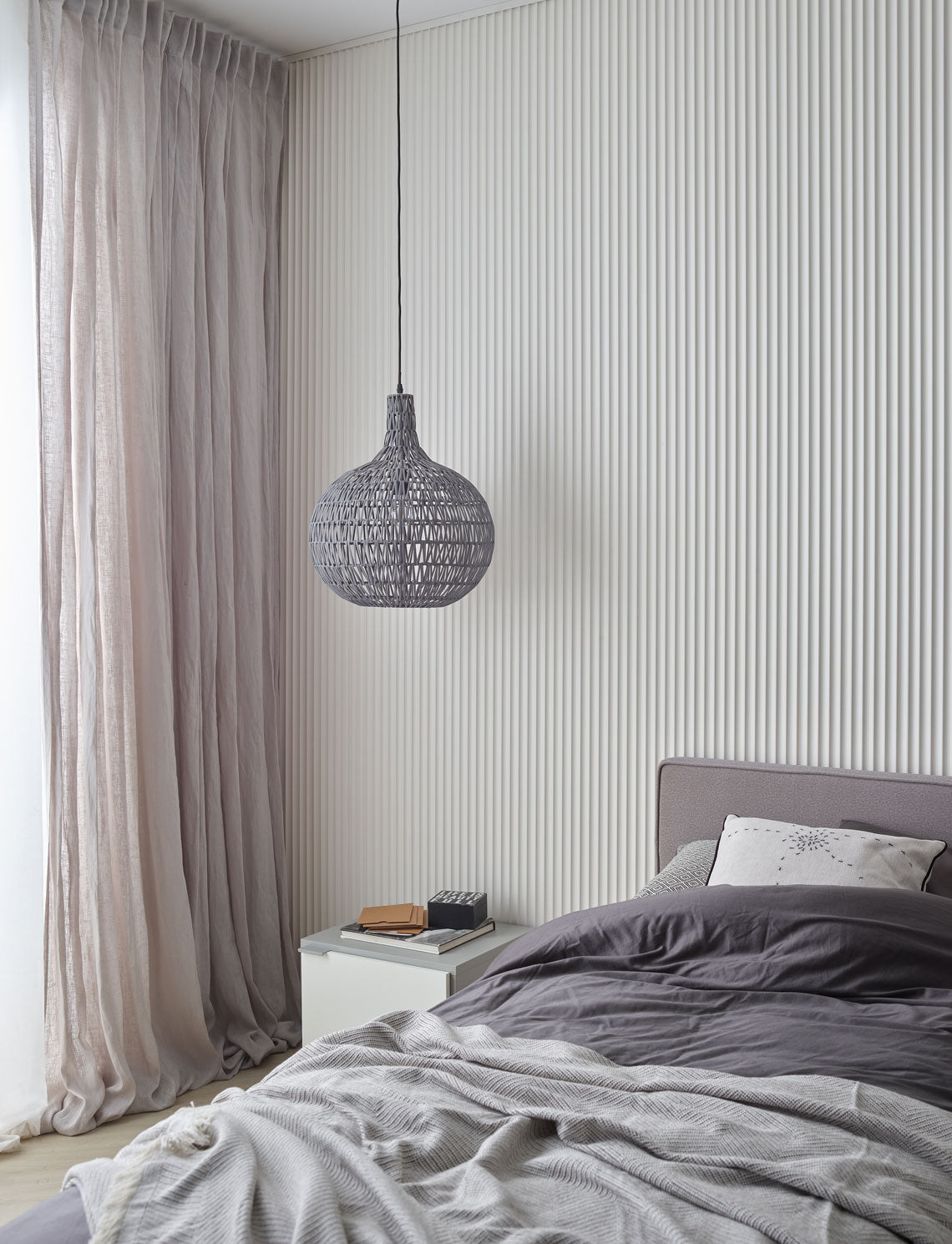 VOX Linerio XS-Line Wave White Slat Panel 12 1/16" x 104 5/16" x 1/4" - Doors and Beyond