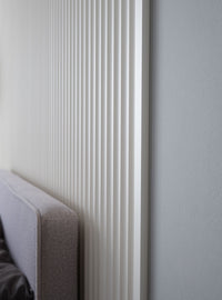 VOX Linerio XS-Line Wave White Slat Panel 12 1/16" x 104 5/16" x 1/4" - Doors and Beyond