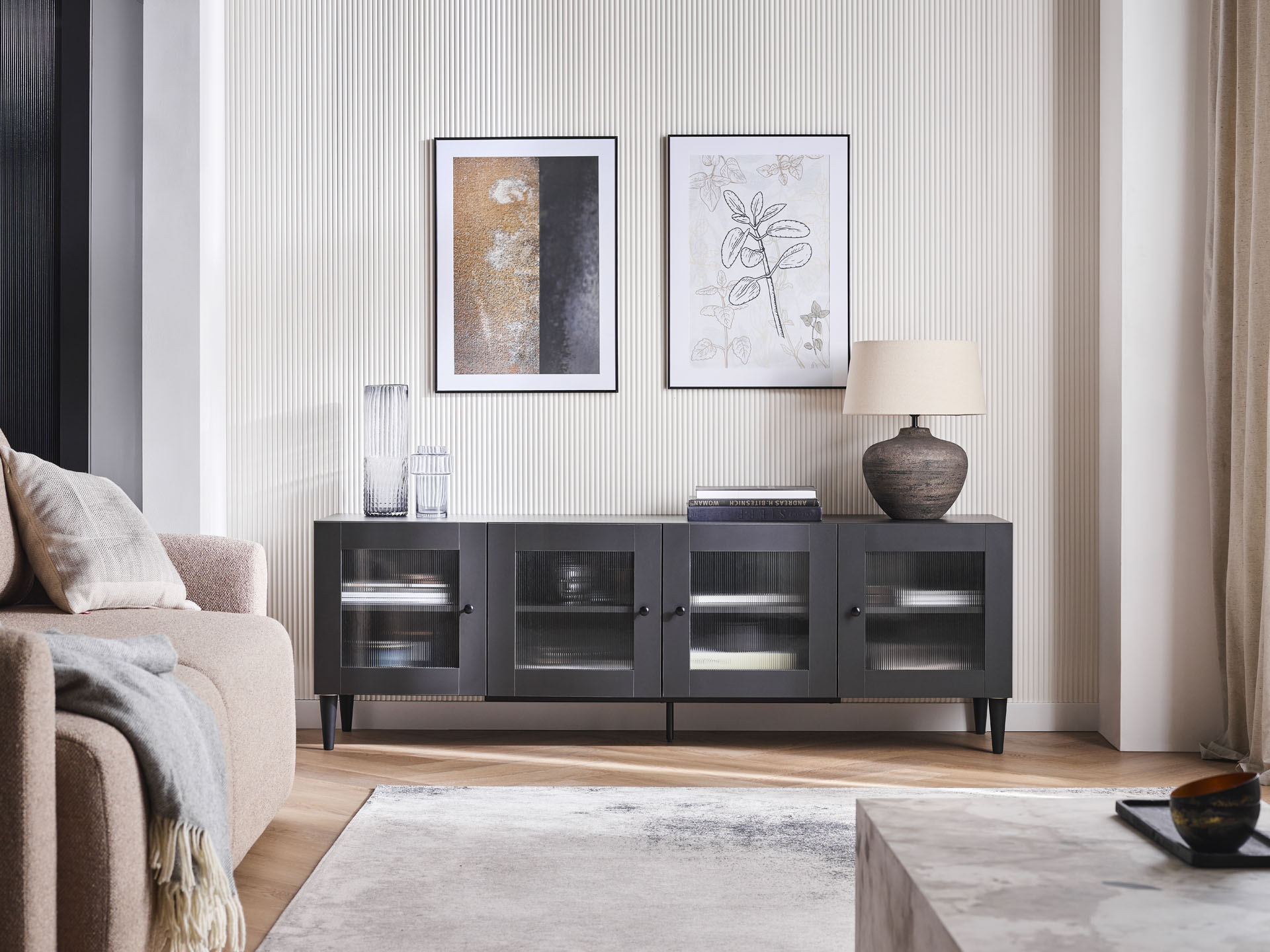 VOX Linerio XS-Line Oval White Slat Panel 12 1/16" x 104 5/16" x 1/4"