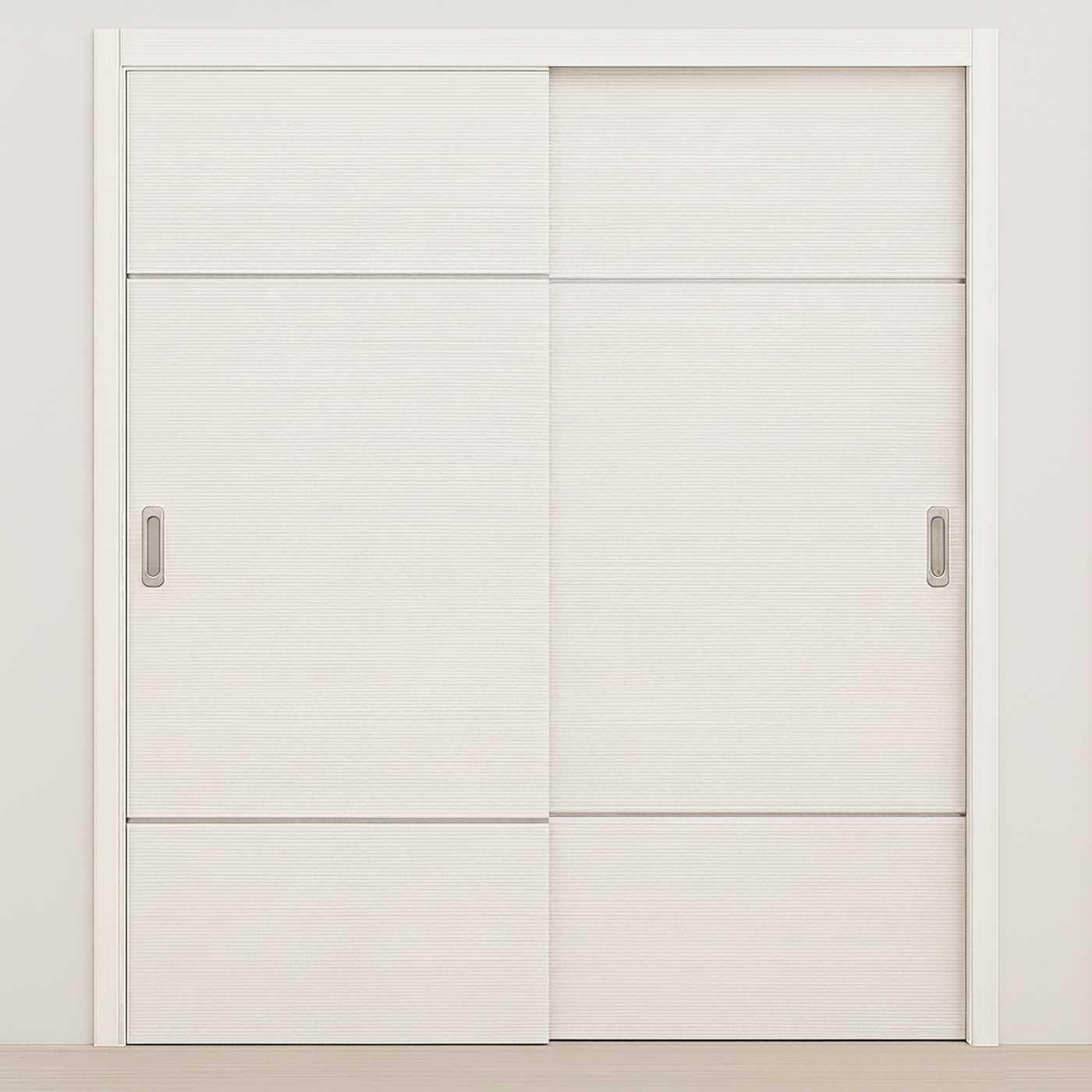 Braga 2H Bianco Matrix CPL Modern Bypass Door - Doors and Beyond