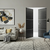 Braga 2H Blu Matrix CPL Frameless Modern Double Door - Doors and Beyond