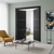 Nova 2H Braga Blu  Matrix CPL  Modern Double Pre-Hung Door - Doors and Beyond