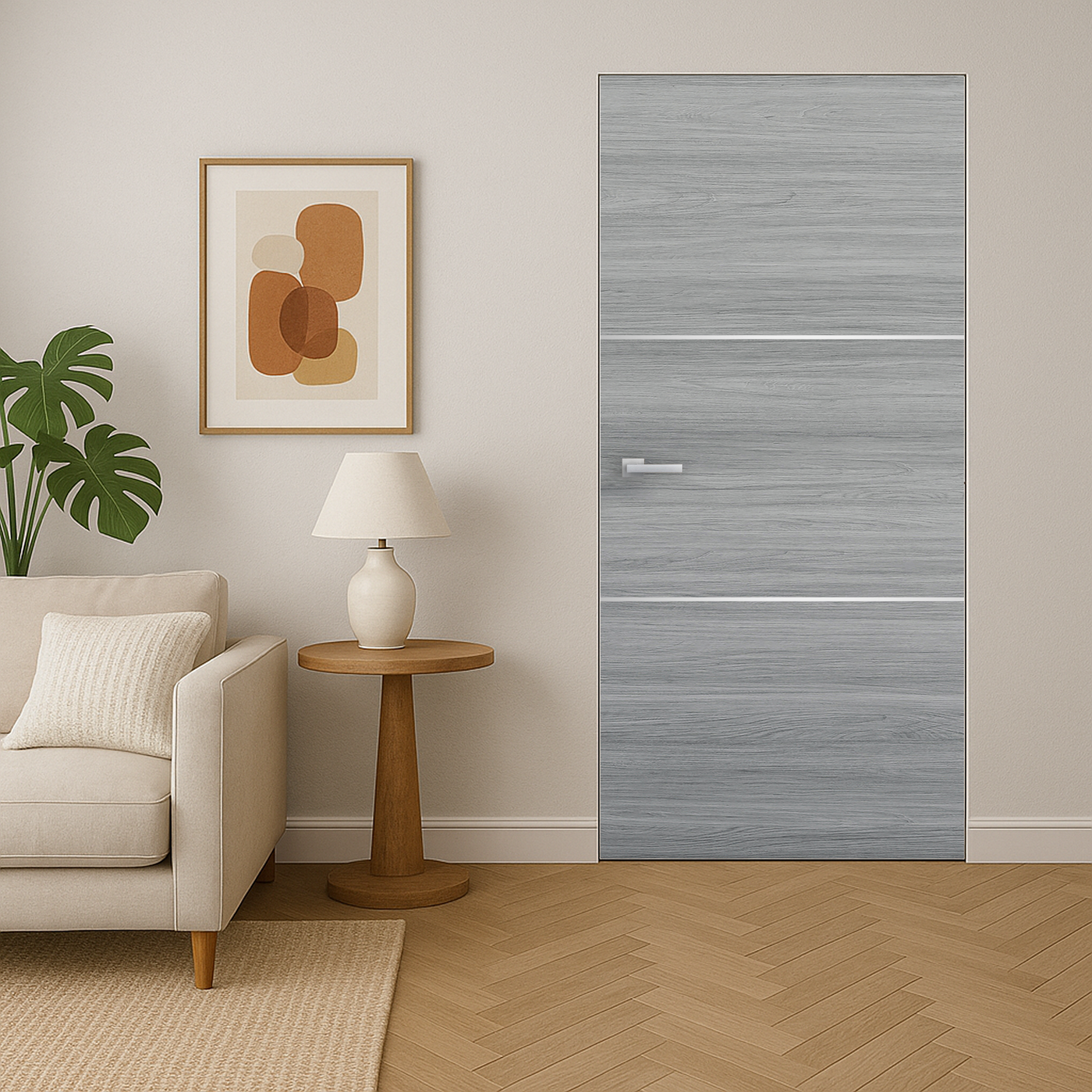 Braga 2H Olmo Matrix CPL Frameless Modern Door - Doors and Beyond