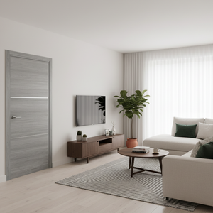 Nova 2H Braga Olmo Matrix CPL Modern Single Pre-hung Door - Doors and Beyond