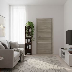 Nova 2H Braga Palissandro  Matrix CPL Modern Single Pre-hung Door - Doors and Beyond