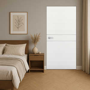 Braga 2HC Bianco Matrix CPL Frameless Modern Door - Doors and Beyond
