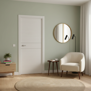 Nova 2HC Braga Bianco Matrix CPL Modern Single Pre-hung Door - Doors and Beyond