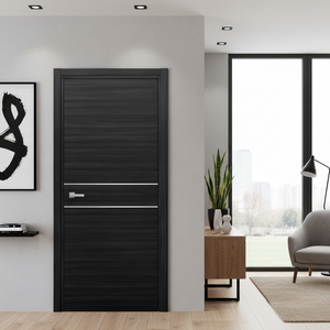 Nova 2HC Braga Blu  Matrix CPL Modern Single Pre-hung Door - Doors and Beyond