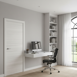 Nova 2HC Braga Crema Matrix CPL Modern Single Pre-hung Door - Doors and Beyond