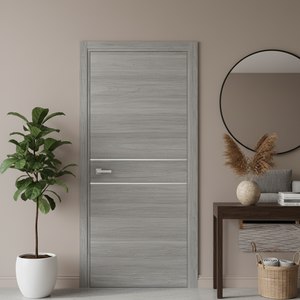 Nova 2HC Braga Olmo Matrix CPL Modern Single Pre-hung Door - Doors and Beyond