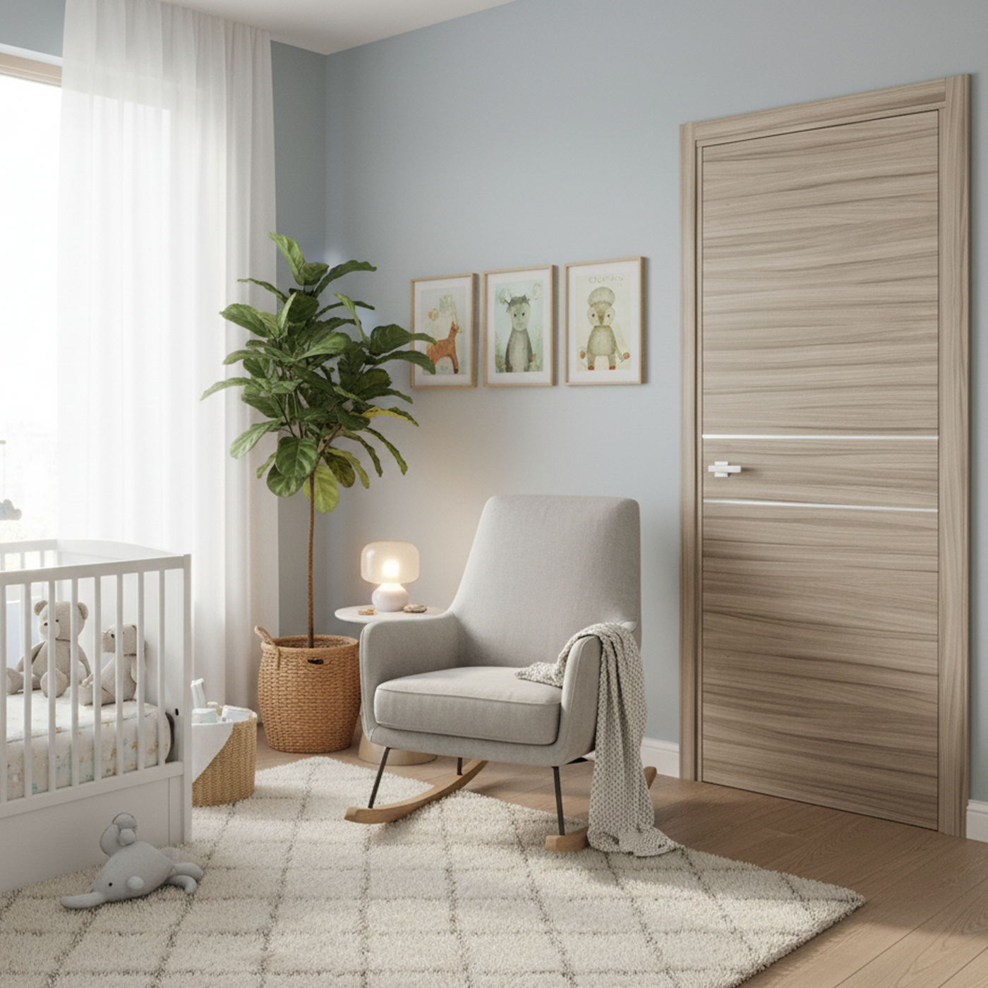 Nova 2HC Braga Palissandro  Matrix CPL Modern Single Pre-hung Door - Doors and Beyond
