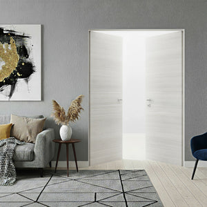 Braga 2HC Crema Matrix CPL Frameless Modern Double Door - Doors and Beyond
