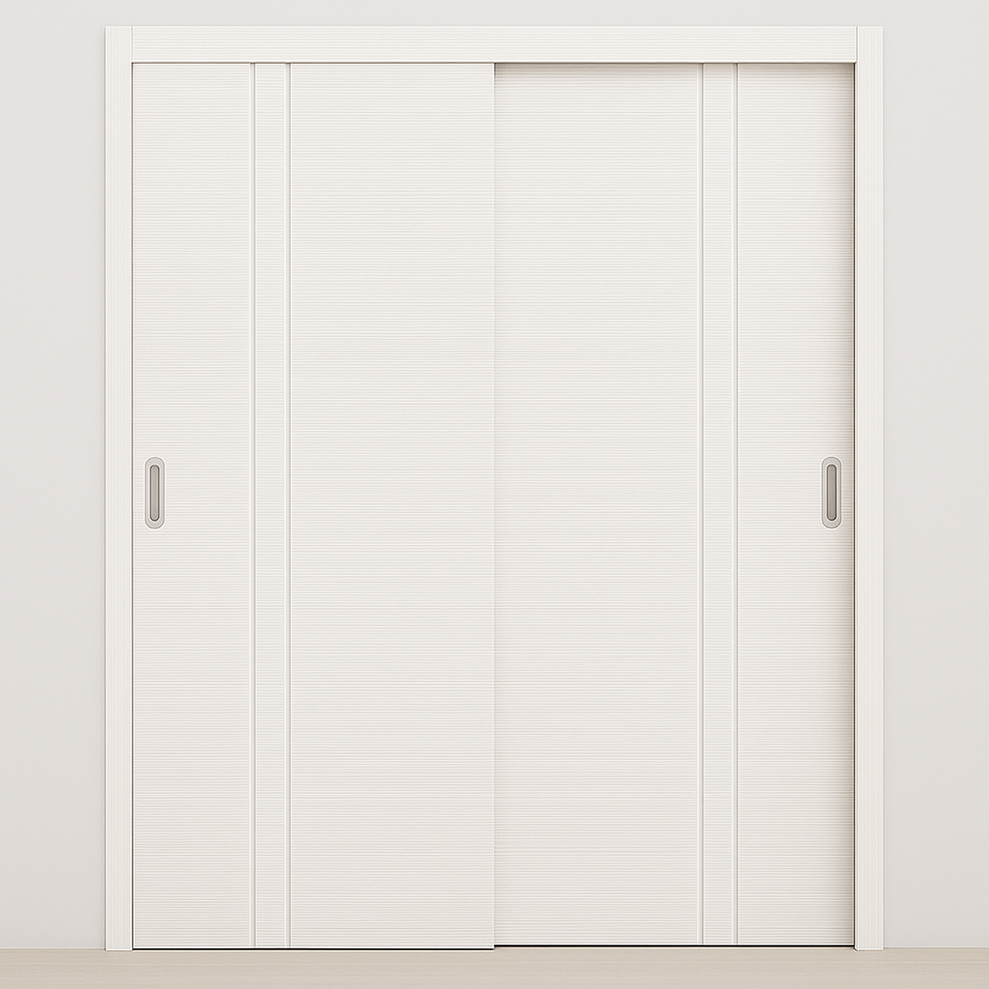 Braga 2V Bianco Matrix CPL Modern Bypass Door - Doors and Beyond