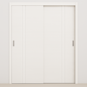 Braga 2V Bianco Matrix CPL Modern Bypass Door - Doors and Beyond