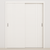 Braga 2V Bianco Matrix CPL Modern Bypass Door - Doors and Beyond