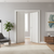 Nova 2V  Braga Bianco Matrix CPL Modern Double Pre-Hung Door - Doors and Beyond