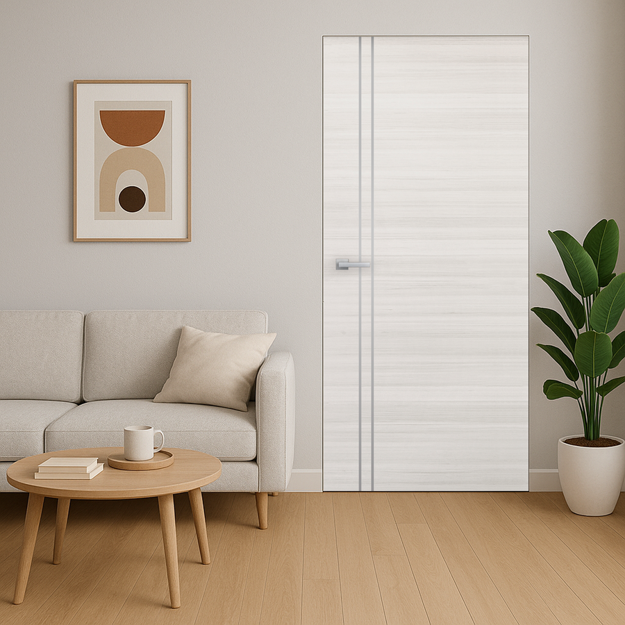 Braga 2V Crema Matrix CPL Frameless Modern Door - Doors and Beyond