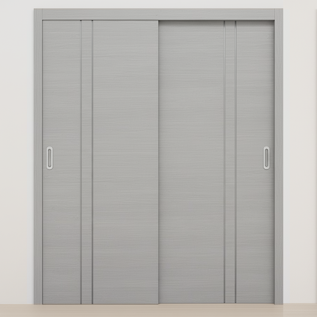 Braga 2V Olmo Matrix CPL Modern Bypass Door - Doors and Beyond