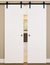 Nova Slant Soft White Laminated Modern Double Barn Door