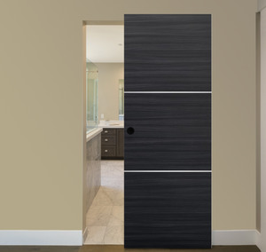 Nova 2H Braga Blu Matrix Laminated Modern Magic Door - Doors and Beyond
