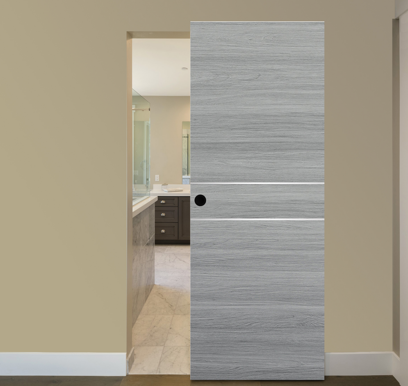 Nova 2HC Braga Olmo Matrix Laminated Modern Magic Door - Doors and Beyond