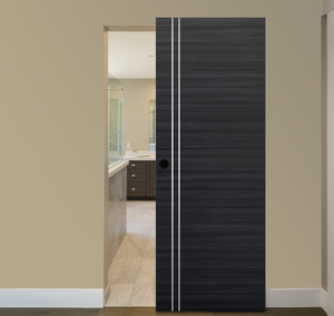 Nova 2V Braga Blu Matrix Laminated Modern Magic Door - Doors and Beyond