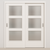 Braga 3-Lite Bianco Matrix CPL Modern Bypass Door - Doors and Beyond