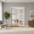 Nova 3-Lite Braga Bianco Matrix CPL Modern Double Pre-Hung Door - Doors and Beyond
