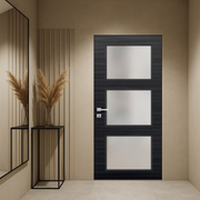 Modern custom door installation in Miami-Dade County home.