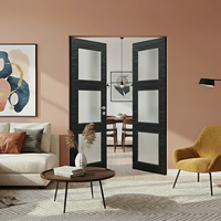 Braga 3-Lite Blu Matrix CPL Frameless Modern Double Door - Doors and Beyond