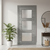Nova 3-Lite Braga Olmo Matrix CPL Modern Single Pre-hung Door - Doors and Beyond