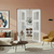 Braga 3-Lite Bianco Matrix CPL Frameless Modern Double Door - Doors and Beyond